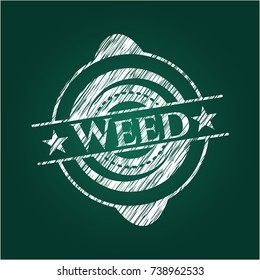 Weed with chalkboard texture