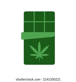 Weed chocolate vector icon on white background