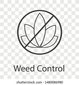 Weed Control Icon On Transparency Background. Vector Illustration.