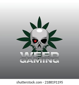 Weed e-sports Gaming Mascot Logo vector