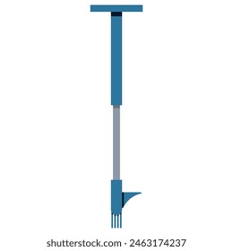 Herramienta de extracción de hierba ilustración de dibujos animados de Vector aislado sobre un fondo blanco.