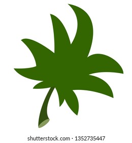 weed flat illustration on white