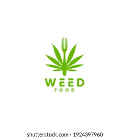 Vector de diseño del logotipo de la alimentación de las malezas