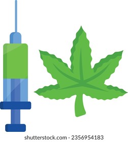 Weed or hash Vials concept, Liquid THCA vector color icon design, Cannabis and marijuana symbol, thca and cbda sign, recreational herbal drug stock illustration