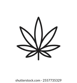 Weed icon Black and white logo