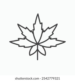 Unkrautsymbol in schwarz-weiß umrissenem Strich
