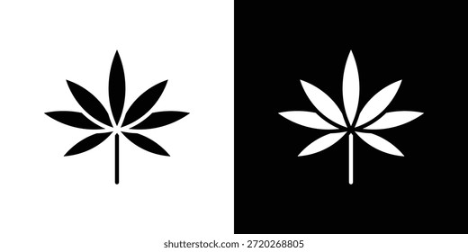 Ícone de erva. Ícone de design simples em preto e branco