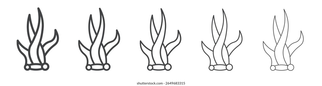 ícone de maconha símbolo de ilustração fino plano
