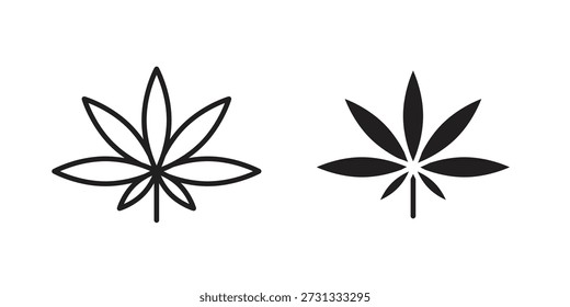 Weed icon on white background. Stock vector icon