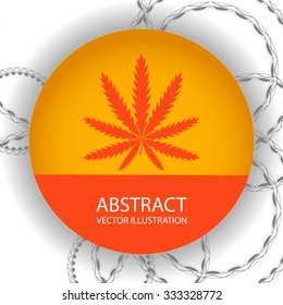 weed icon in orange