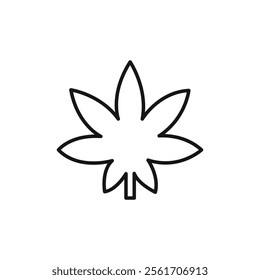 Weed icon Simple thin line flat symbol