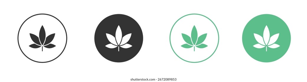Weed icon for your website or app. eps10