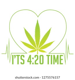 weed leaf its 4 20 time