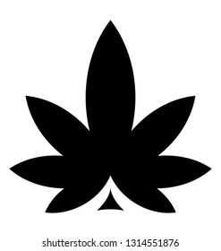 Weed leaf icon design 