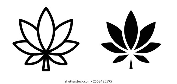 Conjunto de Vector de icono de forro de maleza.