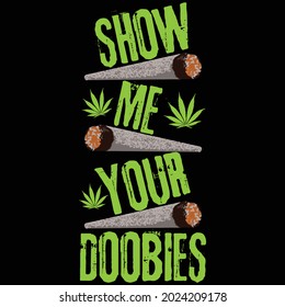 Weed Marijuana Cannabis Vintage Design