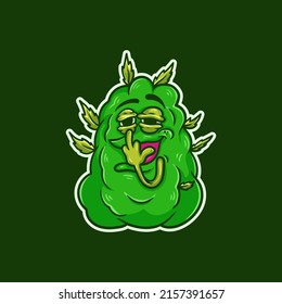 Weed Nugget Monster Character Vector Illustration