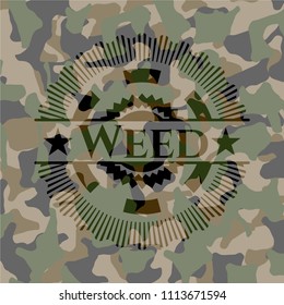  Weed on camo texture