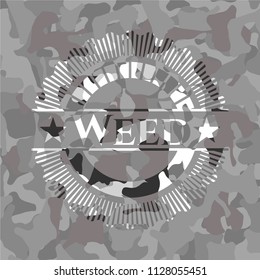 Weed on grey camo pattern