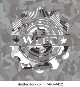 Weed on grey camo texture
