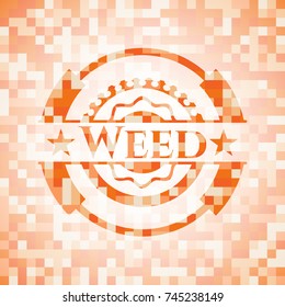 Weed orange mosaic emblem