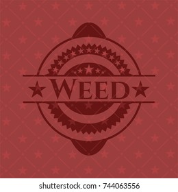 Weed red emblem