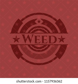Weed red icon or emblem