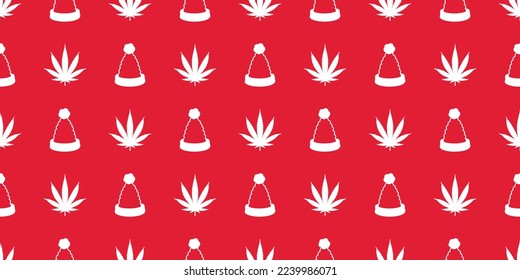 navidad que marea sin soldadura con patrón de marihuana cannabis