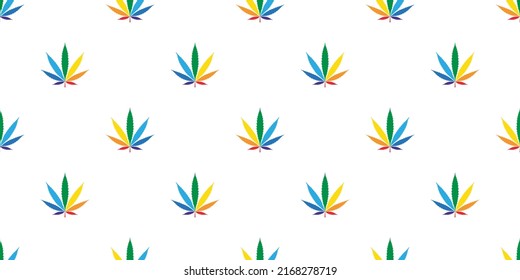Unkraut nahtlose Muster Cartoon Regenbogen-Illustration