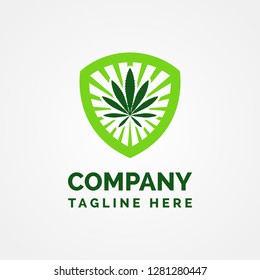 Weed Shield Logo Template