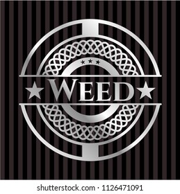 Weed silvery badge