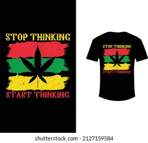 Weed t shirt design vector