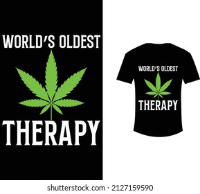 Weed t shirt design vector