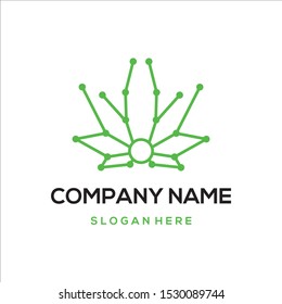 weed technology logo design vector