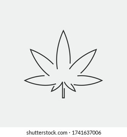 vector de hierba icono planta de marihuana de cannabis