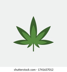 Cannabis Leaf Logo Design Vector Isolated Stock Vector (Royalty Free ...