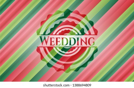 Weedding christmas colors emblem. Vector Illustration. Detailed.