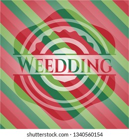 Weedding christmas style emblem.