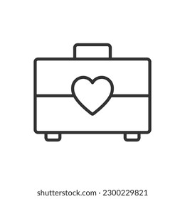 Weeding Briefcase Icon - Honeymoon Briefcase Icon
