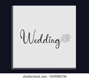 Weeding  concept letter editable logo design