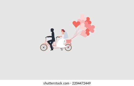 Weeding Couple Romantic vector logo design