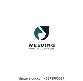 Weeding hoe logo design template elements. Vector illustration. New Modern logo.