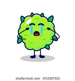 Weeds cry cute character illustration