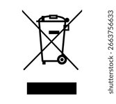 WEEE European label indicating that the electronic product should be recycled. Waste electrical and electronic equipment bin icon with cross symbol, e-waste disposal warning. 