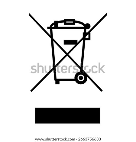 WEEE European label indicating that the electronic product should be recycled. Waste electrical and electronic equipment bin icon with cross symbol, e-waste disposal warning. 