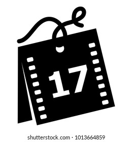 Week calendar icon. Simple illustration of week calendar vector icon for web