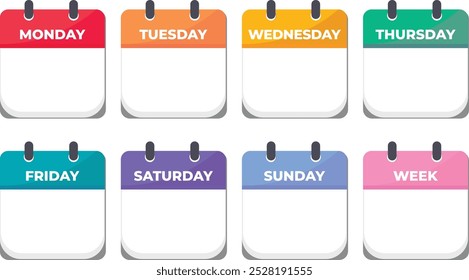 Week calendar schedule template design