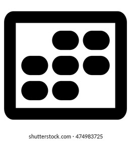 Week Calendar vector icon. Style is stroke flat icon symbol, black color, white background.