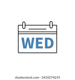 week concept line icon. Simple element illustration. week concept outline symbol design.