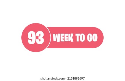 Week to Go promotion countdown vector illustration sticker sale price offer promo deal timer, Vector illustration. EPS 10